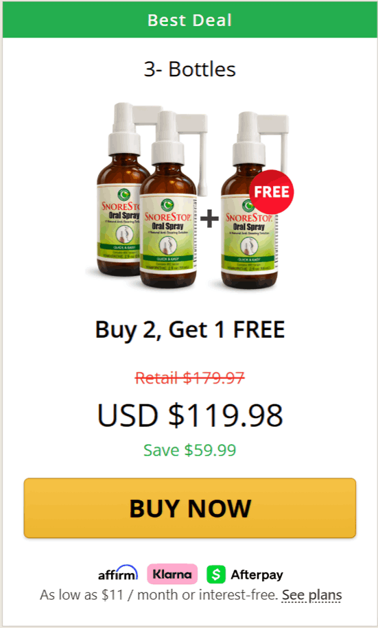 SnoreStop Spray offer price
